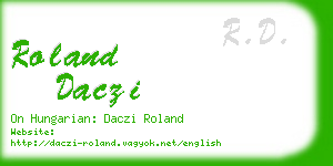 roland daczi business card